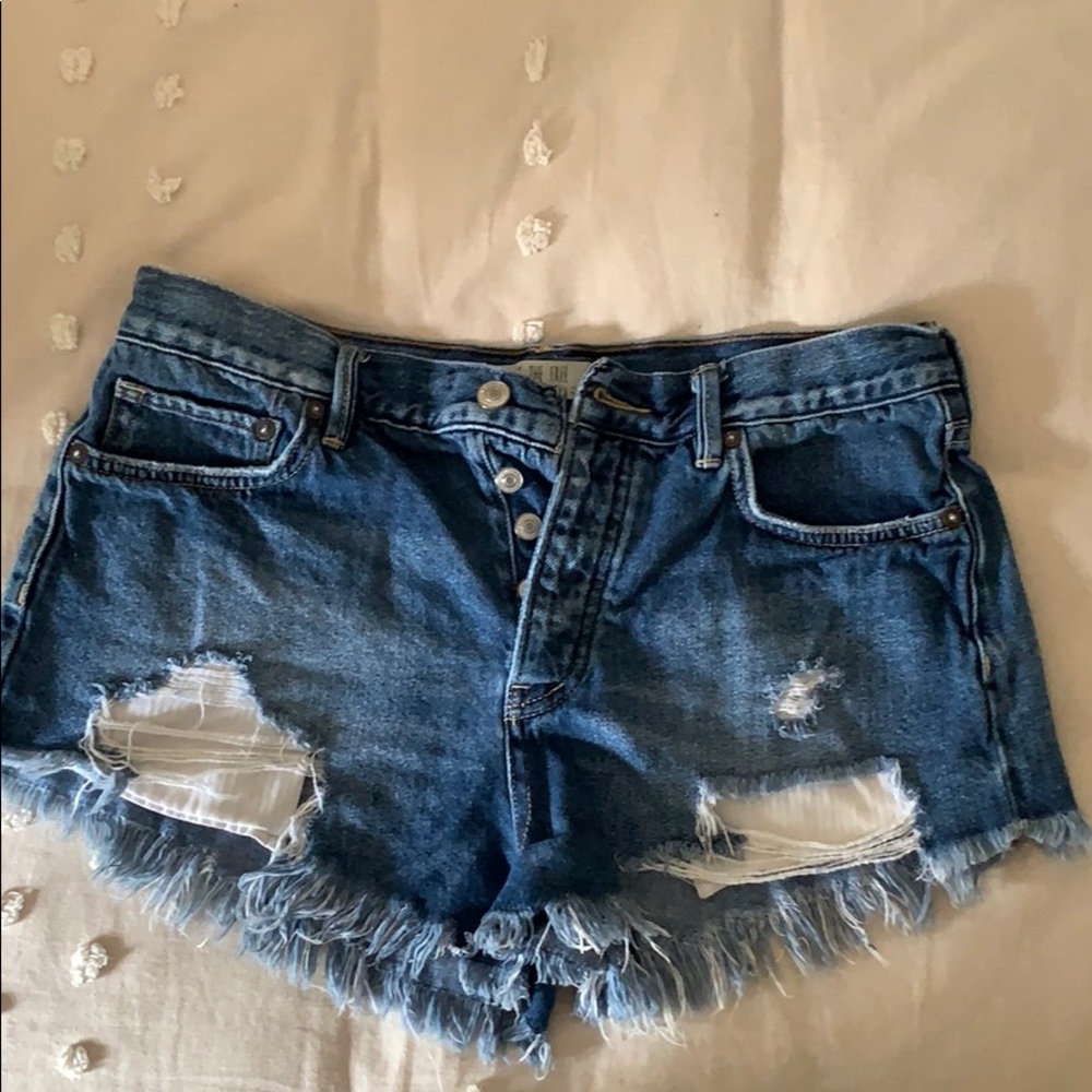 Free people denim shorts